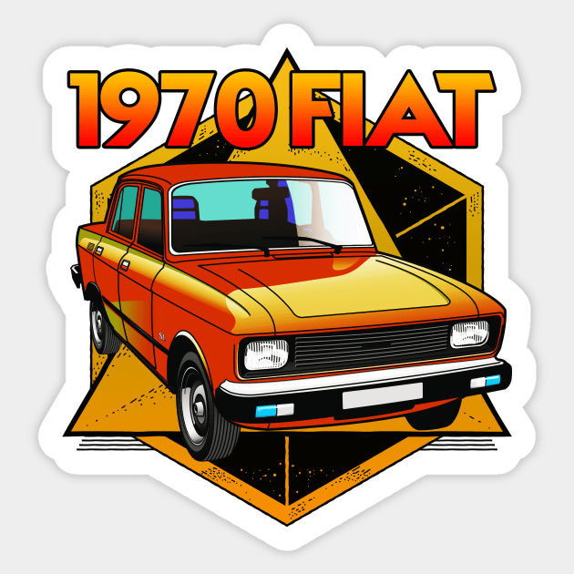 1970 FIAT Sticker by theanomalius_merch